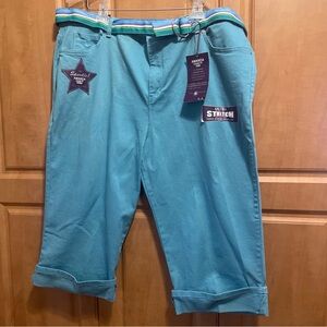 Gloria Vanderbilt Aqua Flat Front Men's Shorts